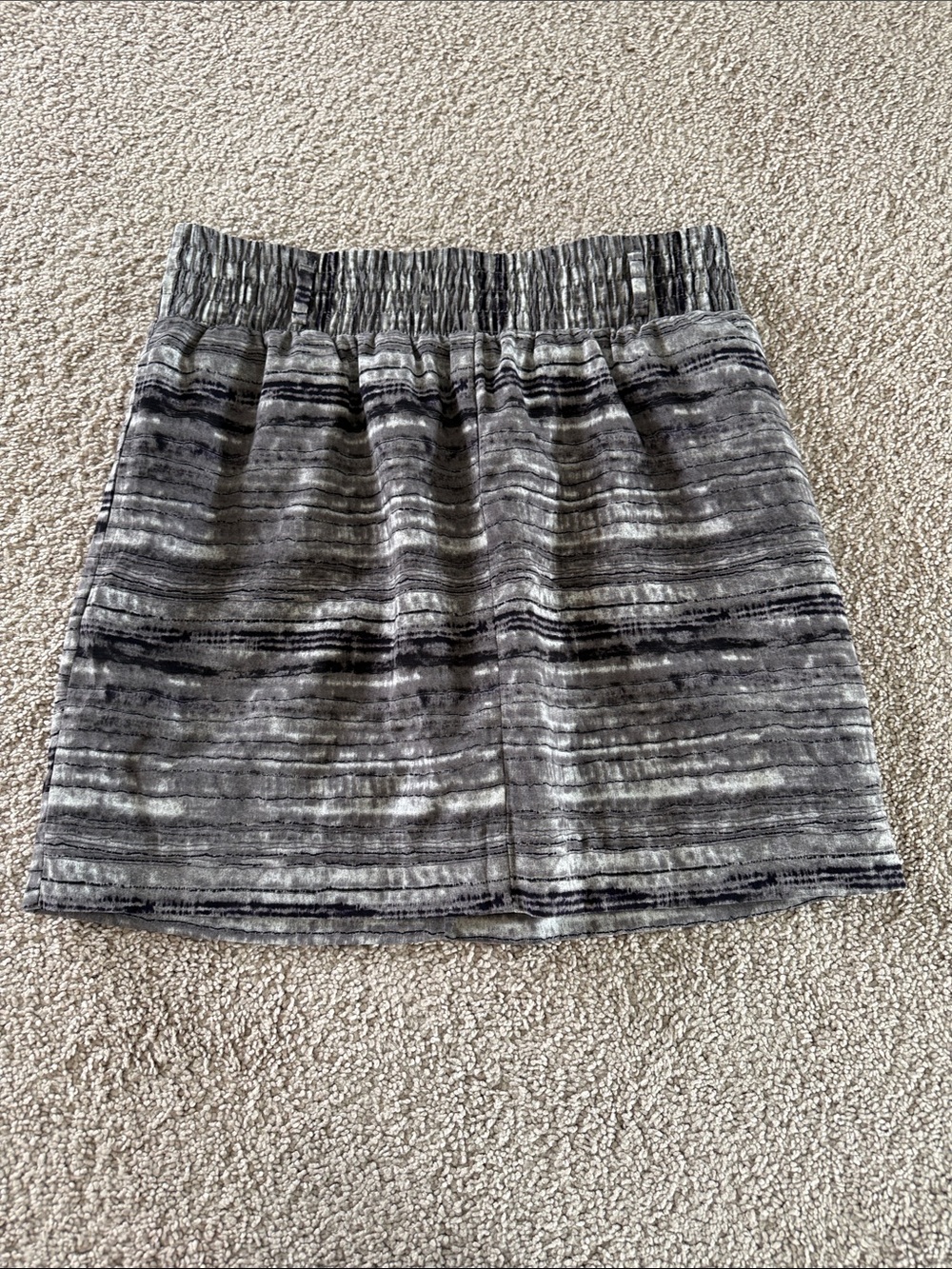 GAP Gray and Black Striped Mini Skirt